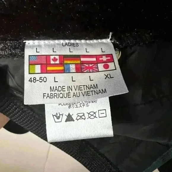 Spyder Core Sweater Jacket Full Zip Black Jacket Lined W/ Faux Fur Womens Size L - Picture 4 of 8